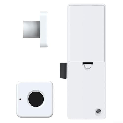 Smart Biometric Fingerprint Cabinet Lock Electronic Drawer Wardrobe Privacy No Key USB Charging 180 Days for battery Life White