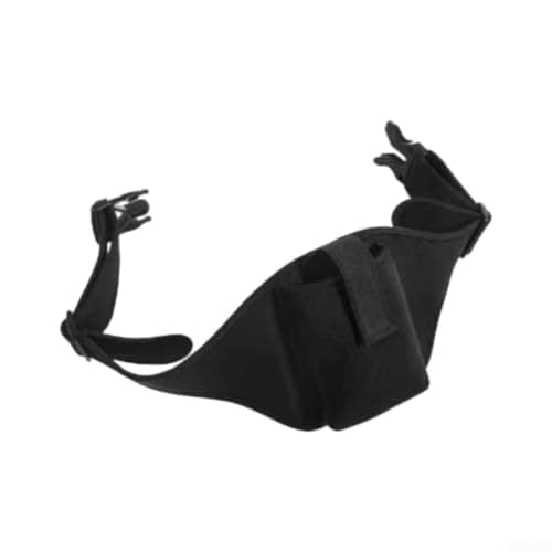 Adjustable Waist Bag for Wireless Microphones | Synthetic Fabric Sweat-Proof Pouch for Fitness Coaches Actors Sports Black