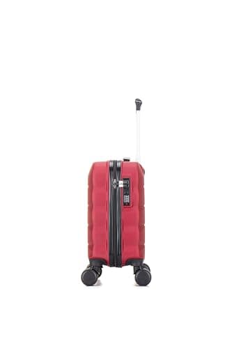 ATX Luggage 56x45x25 EasyJet Cabin Bag Suitcase Approved for BA, Jet 2 Lightweight with 4 Dual Spinner Wheel | Wine Red — view 4