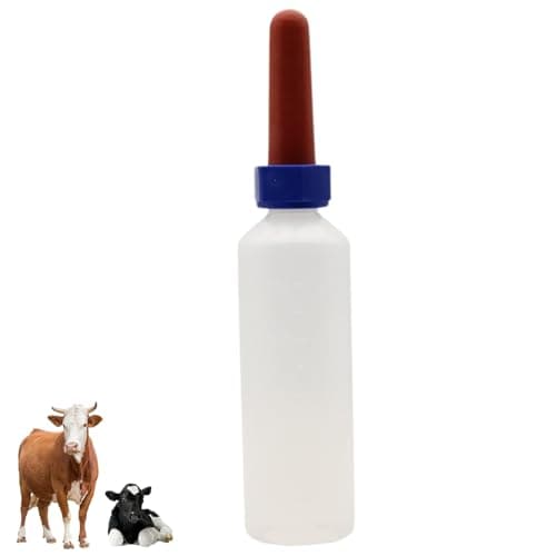 Calf Milk Bottle, 500ml Plastic Lamb Feeding Bottle with Nipple, Baby Livestock Milk Feeder Bottles, Lamb Nursing Bottles for