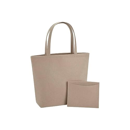 BagBase Felt Shopper Bag (One Size) (Charcoal Melange) — view 5