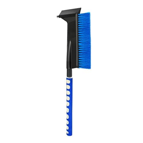 ERYUE Snow Scraper for Car Efficient Aluminum Alloy Extendable Snow Brush with Safety Hammer for Winter Travel Blue 1 Pack (type 2) — view 2