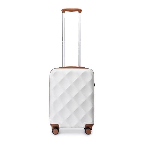 British Traveller Cabin Suitcase, Lightweight Carry On Luggage,4 Wheels