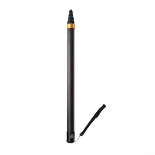 for insta360 Carbon Fibre Selfie Rod - Lightweight Extendable Monopod for X4 X5 X3 Action Cameras - Invisible Pole for Shots Vlog Stand 3.0m(3 m 9-Section gold)
