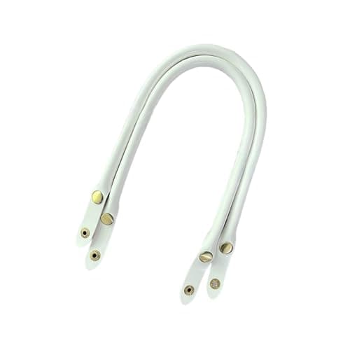 XAGMODSHN PU Leather Handles 47cm with Quick-Release Snaps, White