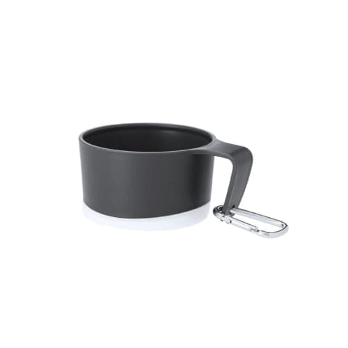 Personalised 340ml Collapsible Silicone Cup with Carabiner - Custom Printed Foldable Travel Mug with Handle for Camping, Hiking & Outdoor Use — view 4