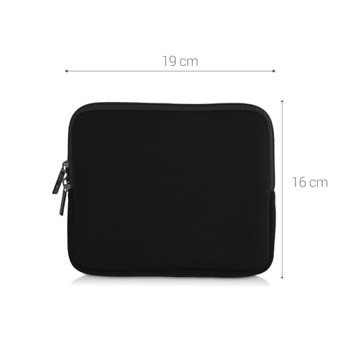 kwmobile Neoprene e-Reader Pouch Size 6,8-7" eReader - Universal eBook Sleeve Case with Zipper - Black — view 5