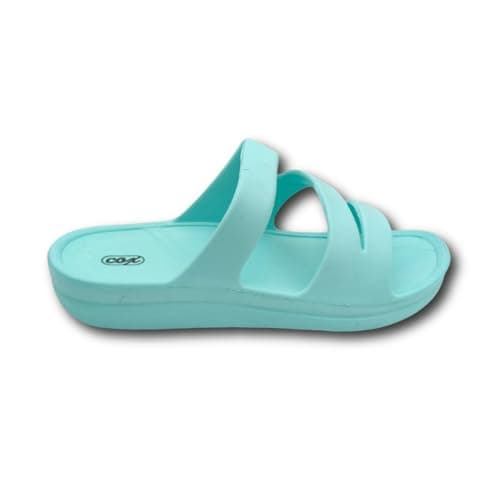 Ritmo Women's Summer EVA Rubber Slides Platform Sandals with Massage Insole for Sea, Swimming Pool, Home Shower, turquoise, 6 UK — view 3