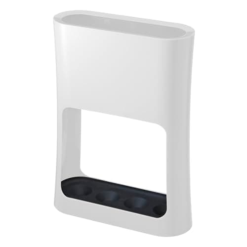 YAMAZAKI OVAL Umbrella Stand, ABS - 4 full-size & folding umbrellas, compact entryway with drip tray, stylish and practical - 7,6 x 20,8 x 28 cm, japanese design, white — view 6