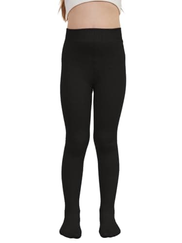YloveM Girls Fleece Lined Thermal Tights Footed Winter Leggings 6-9 Yesrs — view 2