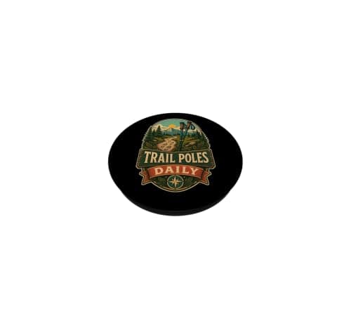 TRAIL POLES DAILY Mountain Route Nordic Walking PopSockets Adhesive PopGrip — view 2