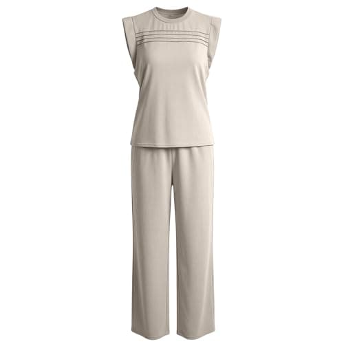 Lounge Sets for Women UK Petite 2 Piece Track Suits Pink Yellow Khaki Green Beige Outfits 2026 Travel Summer Casual Outfit Sets Matching Pants Set Clothing XS XXS S M L XL XXL 3XL 4XL 5XL 6XL 7XL — view 5