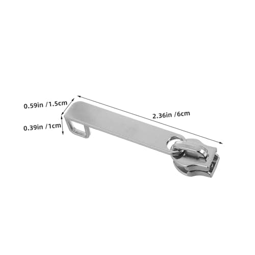 Gogogmee 100pcs Detachable Metal Zipper Replacement Sliders for Luggage Suitcase Backpack Heavy Duty Ergonomic Puller with Locking Feature Fit Travel Repair Kit in Silver — view 2