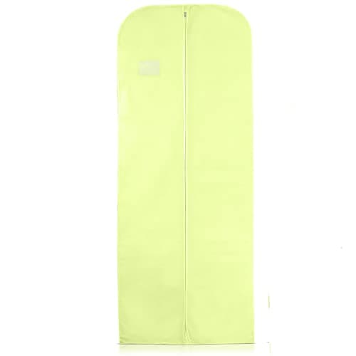 Wedcova Dress Bag | Hanging Garment Bags | Full Length Travel Protector | Wedding Clothes Storage Cover with Zipper for Women | Pack of 5 Covers | 72 Inch | Yellow