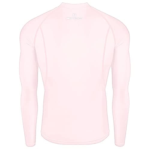 Arestory Mens Thermal Underwear Set, Men's Quick Dry Gym Tights Running Clothes Sports Wear Set Base Layer Compression Pants Long Sleeve Shirt Top Sport Pants Leggings for Workout Outdoor Sports Pink — view 4