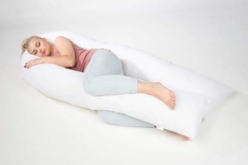 CHILIMILII 9 Ft Long U-pillow Full Body Support Maternity/Pregnancy-Cuddle Cushion for Sleeping-Back, Leg, Hip Arthritis Support with Free Poly Cotton Case (Silver) — view 5