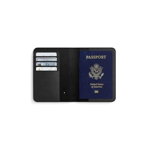 Satechi Passport Holder with Find My Tracking, 4-Slot Card Wallet, Black