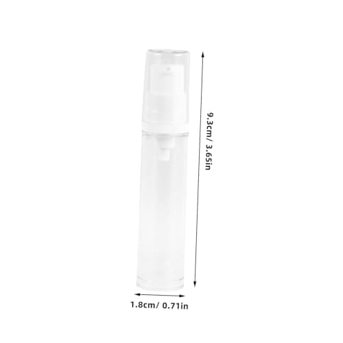 8 Pack 10ml as PP Airless Cream Dispenser Bottles White — view 2