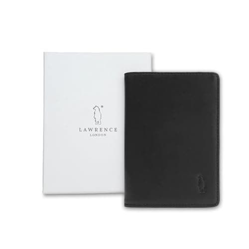 Lawrence London ® Passport Holder, Genuine Full Grain Leather, RFID Blocking Minimalist Design, 3 Pockets, 1 Note Compartment, Easy Access Passport Pocket, Great Gift, Ideal Travel Companion (Black) — view 6