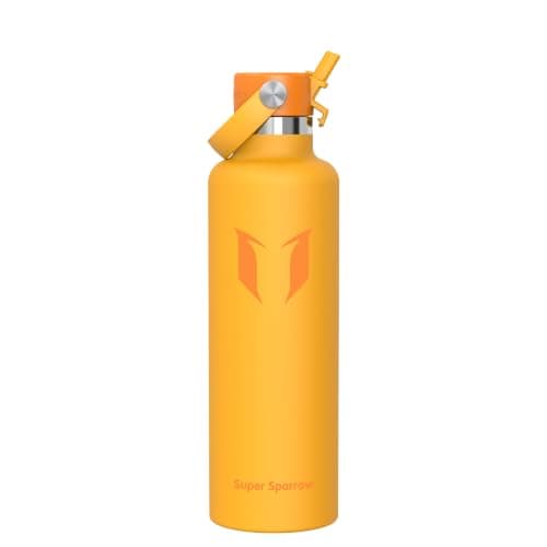 Sparrow Insulated Water Bottle 1L FlipFlow Metal Drinks Bottle with Straw