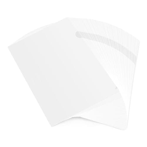 Amazon Basics A4 Clear Document Wallet for Office and Home, Open Top & Side Cut, Transparent Plastic File Folder, 0.2 mm Thickness, 100 Sheets