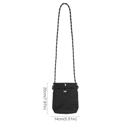 FACHOI Small Crossbody Bag for Women Men, Waterproof Mobile Phone Bags Womens Cross Body Sling Bags Mini Neck Pouches with Long Strap for Daily Commute Festival Workout F4-FBSJB (Black) — view 3