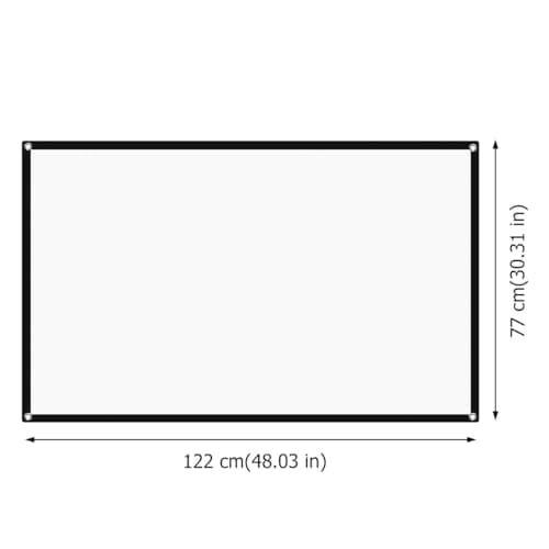 Zerodeko Projector and Projection Portable Screen White Folding Polyester Curtain with Easy Installation Optimal Color Reproduction for Conference Room and Business Use — view 2