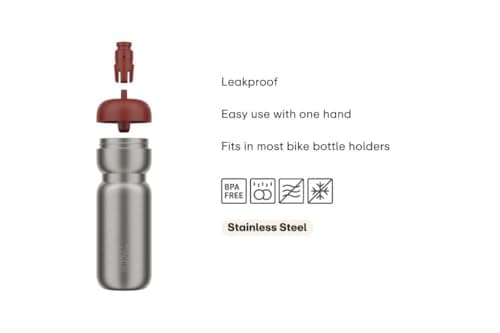 Mepal - Stainless steel Pull Bottle Sport - Leakproof - Just Grab, Pull and Hydrate - Lightweight Stainless Steel - Water Bottle - 800 ml - Graphite black — view 3