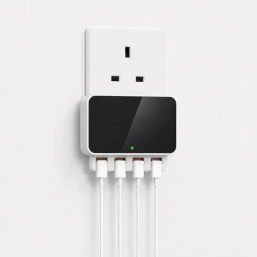 USB Charger Plug 4 Port, Multi Device USB Wall Charger Adapter