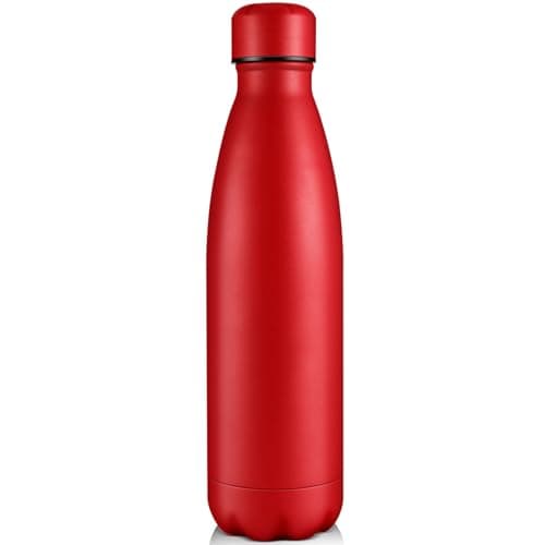 Volhoply 750ml Insulated Water Bottle, Double Wall Stainless Steel Vacuum Bottles, Keeps Cold 24H & Hot 12H, BPA Free Leak Proof Bottles (Red,1 Pack)