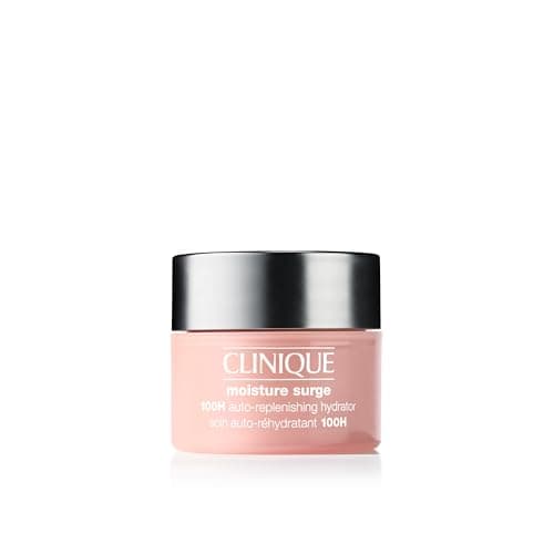 Clinique Moisture Surge 100H Auto-Replenishing Hydrator Oil Free Face Moisturiser With Hyaluronic Acid + Aloe Vera Bioferment for All Skin Types | Hydrating + Moisturising, 15ml