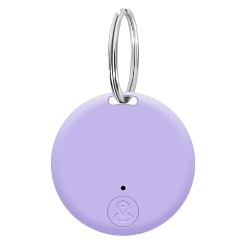 Key Finder, Bluetooth Item Locator Mini GPS Tag Live Tracking on Free App Bluetooth 5.0.Key Finder for Wallets Pets Lggage Child Locators Finder Anti-Lost Tag Compatible with Android iOS, Purple