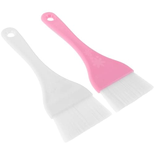 BESPORTBLE 2pcs Travel Size Body Powder Brush Set with Soft Nylon Bristles Plastic Handle, Fluffy Makeup Brush for Facial Mask Application and Body Bronzer, Convenient and Versatile Beauty