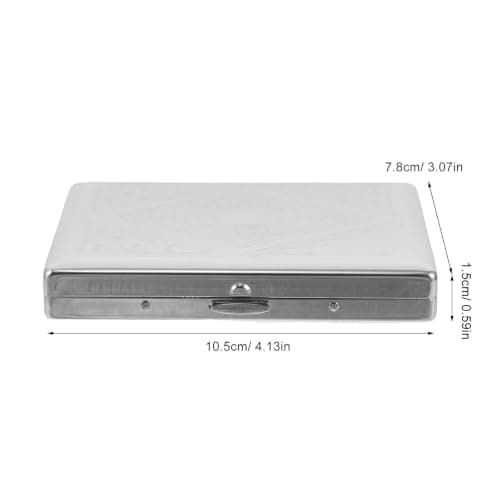 MOBUTOFU 2pcs Retro Metal Cigarette Case, Long Slim Tin with Clip — view 2