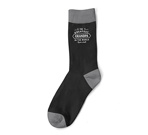 Grandpa Gift Socks Men's Funny Present Keepsake Size 6 - 11 (Black) — view 2