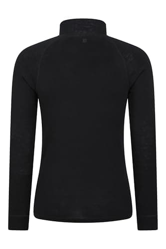 Mountain Warehouse Merino Mens Zip Neck Base Layer Top Black XXL — view 5