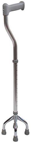 Aidapt Small‑Base Quad Cane/Tetrapod – Height‑Adjustable Walking Stick with Non‑Slip Rubber Ferrules, 10 Height Settings for Extra Stability, 715–965 mm Range