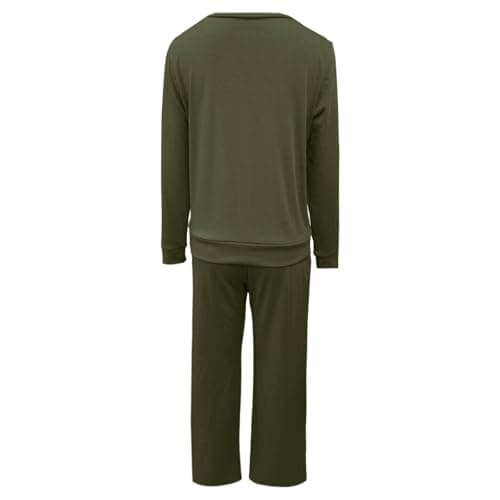 2 Piece Outfits Women Summer Vacation Gym Matching Lounge Wear modest Smart Tracksuit Sets Long Sleeve Sweater Pullover Tops High Waist Jogging Pants Oversized Running Leisure Suits with Pockets xs xl — view 3