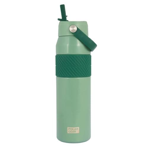 Polar Gear 850ml Insulated Water Bottle with Flip Straw Double Wall
