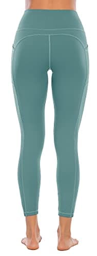 OVRUNS High Waist Gym Leggings for Women Yoga Pants with Pockets Workout Running Compression Leggings for Women - Tidewater Teal - S — view 3