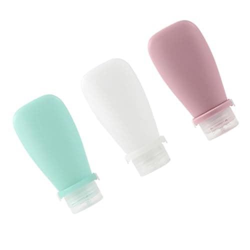 WGFOIP Squeezable Travel Bottles Soft Silicone for Travel, Fitness & Business Trips - 3 Pack Portable Refillable Toiletry Containers — view 2
