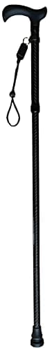 Deluxe Carbon Fibre 4-Part Folding Adjustable Walking Stick Cane for Men, Ladies and Women with Soft Grip Handle - 33.5” to 37.5” — view 6