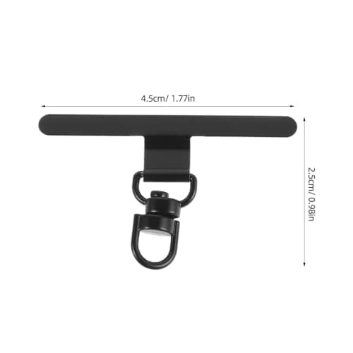 10pcs Phone Case Lanyard Patch Insert with 360 Degree Rotation Black — view 2