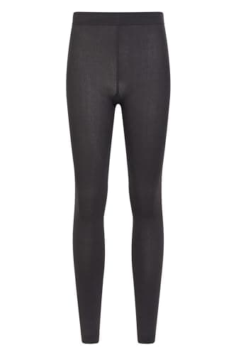 Mountain Warehouse Isotherm Womens Brushed Leggings - Lightweight Ladies Tights, Breathable, Thermal Underwear, Warm - Best for Skiing, Snowboarding Grey M