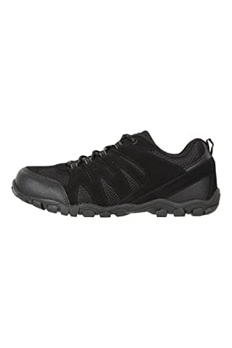 Mountain Warehouse Outdoor Womens Hiking Shoes - Suede & Mesh Upper, Mesh Lined Trainers - for Spring Summer, Hiking, Walking & Outdoors Black Adult Shoe Size 6 — view 5