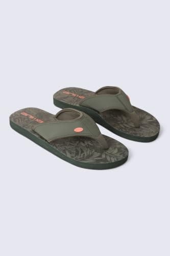 Animal Swish Womens AOP Slip-On Flip Flops Dark Khaki 5 — view 4