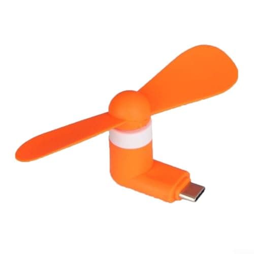 USB C Port Mobile Phone Fan,High-Speed Quiet Motor, Detachable Silicone Blades, for Type-C Mobile Phones and Devices for Travel, Outdoor and Indoor Use in Multiple Colours(Green) — view 5
