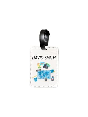 Personalised Luggage Tags Suitcases Add Any Name or Text for Kids Boys Girls Women Men, Custom Travel Tags Name Labels, Small Tag for Baggage Bag Backpack (Adventure)