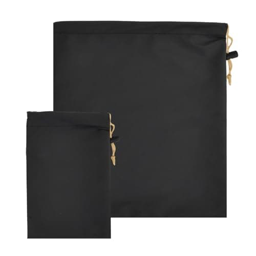 2 Pack Headphone PU Storage Bags, Earphone Drawstring Case, Headset Carrying Bag, Waterproof Headset Storage Pouch, Earphone Protection Pouch, Portable Headphones Travel Bag, Size：8.3*9.4 & 3.3*5.1 in