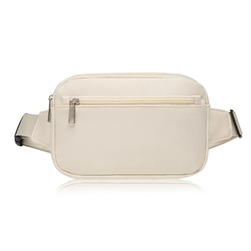 Bumbag Large Fanny Pack Fanny Pack with Adjustable Straps Bum Bags Men Women Crossbody Chest Bag with Multi Pockets Running Belt Bag for Outdoors Workout Hiking Gifts for Men Women (White)